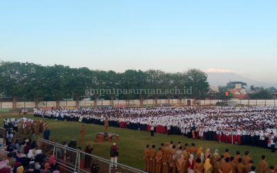 Wali Kota Pasuruan Gus Ipul Gelar Apel Bersama Ribuan Pelajar  SD - SMP se Kota Pasuruan di Stadion Untung Suropati